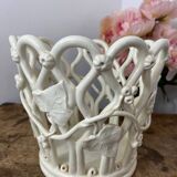 Openwork earthenware basket