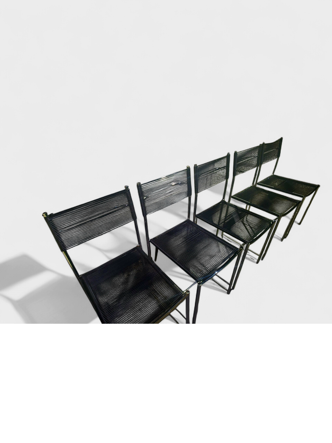 Set of 5 "Spaghetti" chairs by Giandomenico Belotti for Alias.