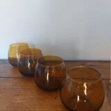 Set of amber glasses