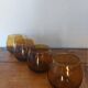 Set of amber glasses