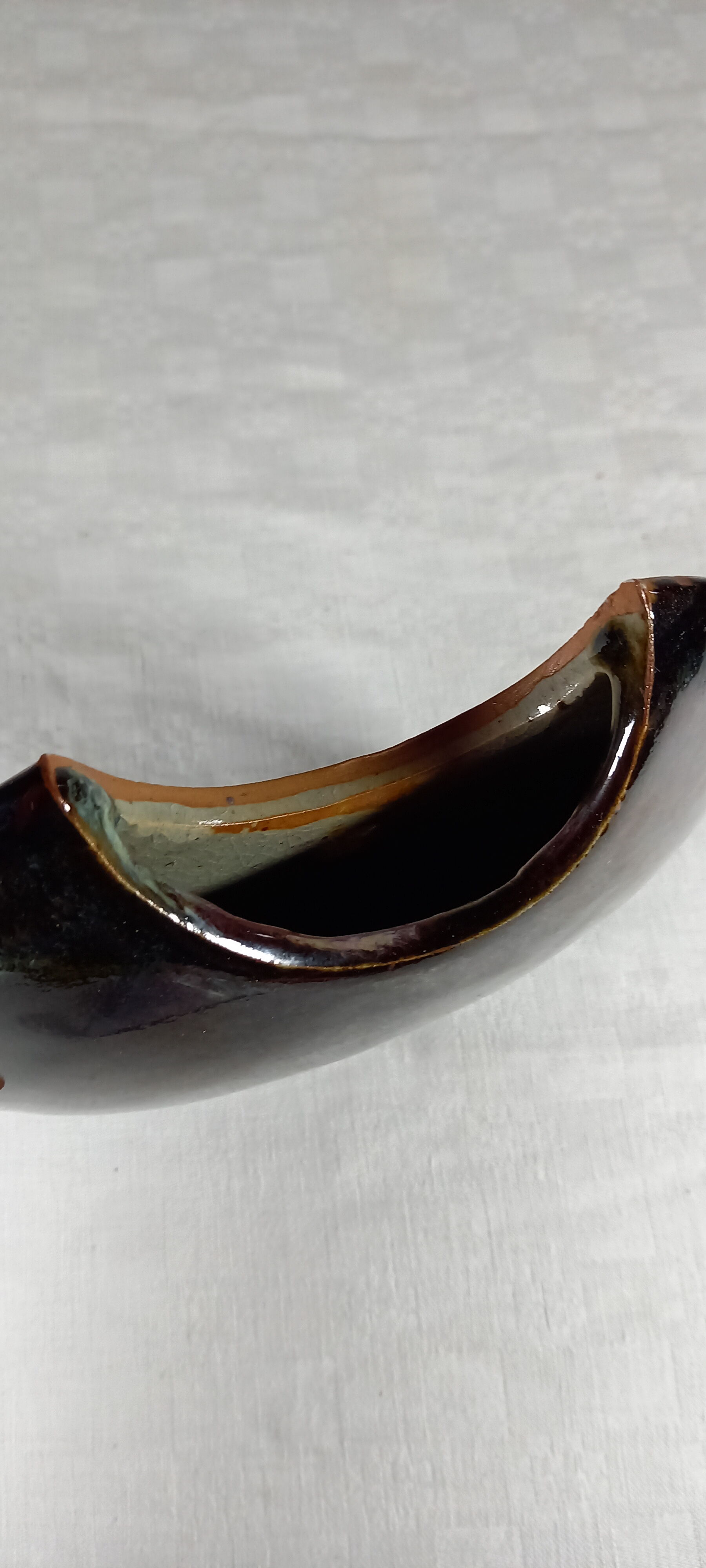 Glazed stoneware wall vase stamped Antoine de Vinck