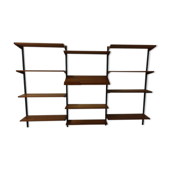 Teak wall shelves, design by Kai Kristiansen for Feldballes Mobelfabrik, 60s