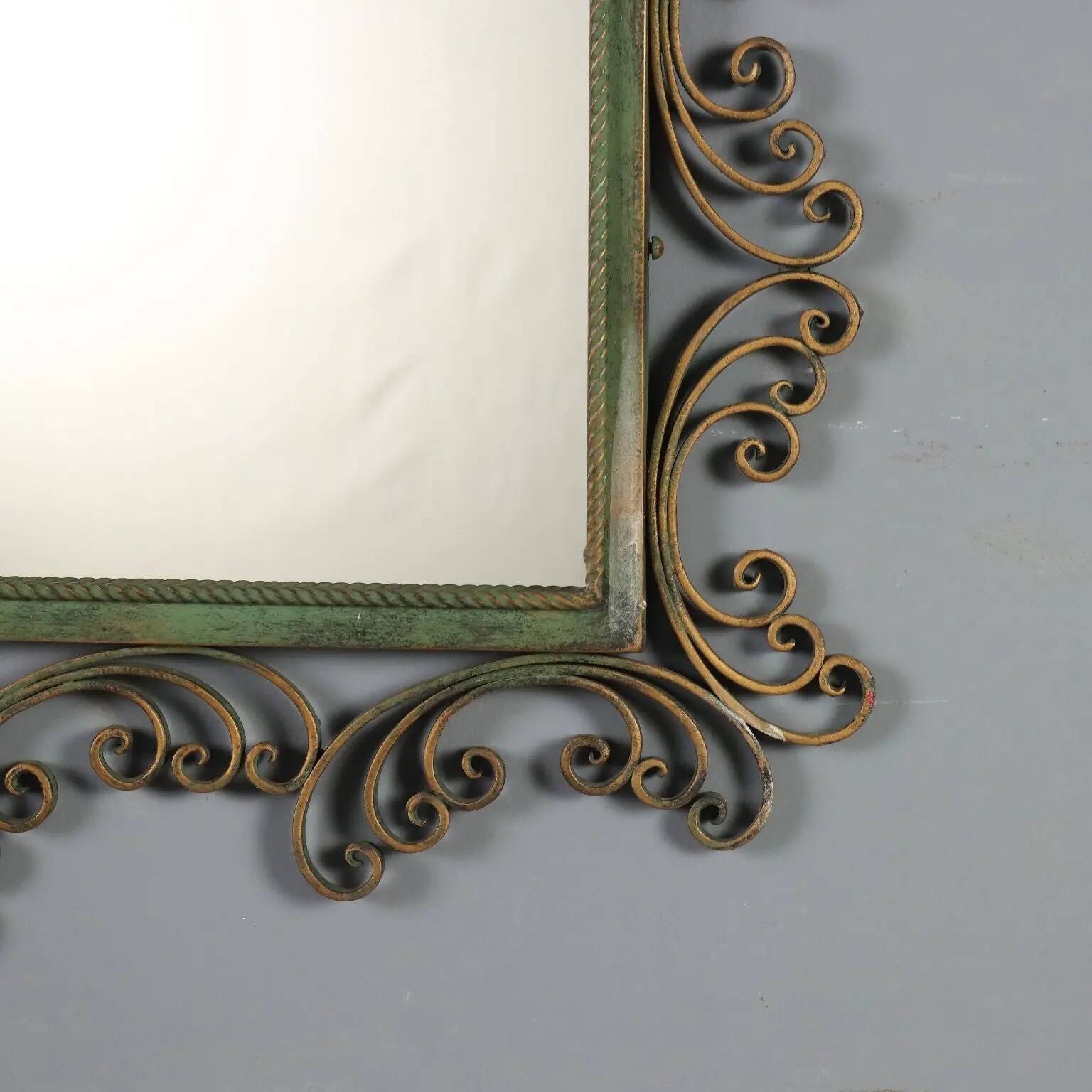 Wrought iron mirror from the 1980s.