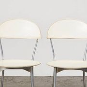 Enzo Mari Pair of Tonietta Chairs + Trevi Table for Zanotta Italy 1985