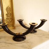 Pair of Gien Art Deco Candlesticks