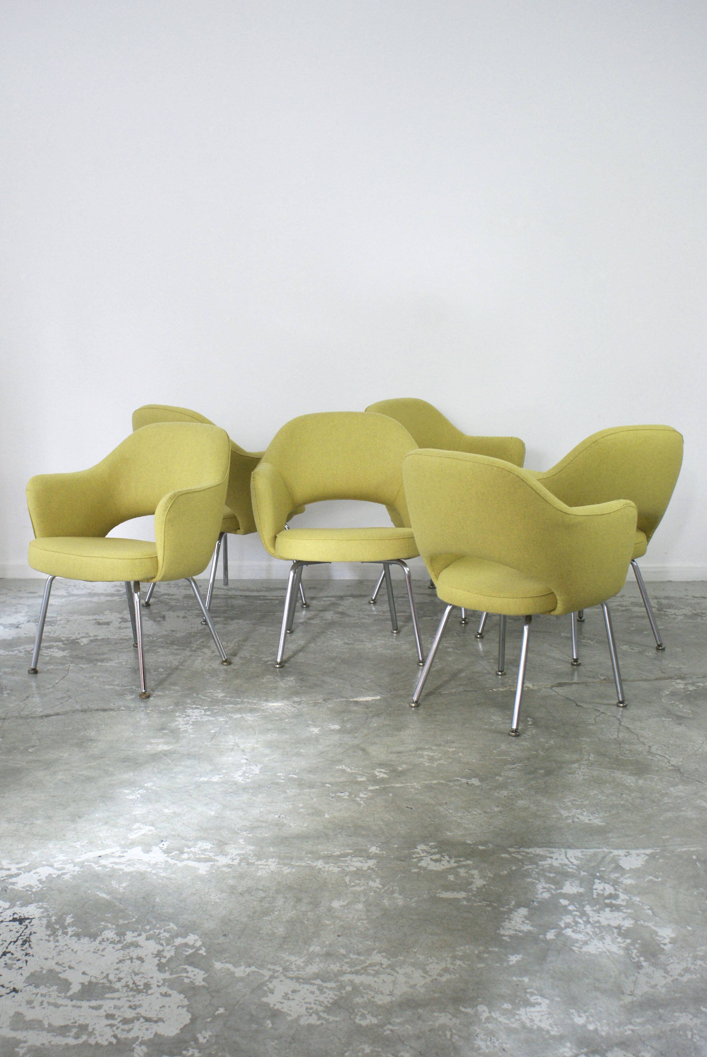 Eero Saarinen fabric armchairs