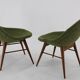 Paire de chaises coquille restaurées, Tchécoslovaquie 1960
