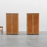 Armoire en bambou et rotin du milieu du siècle, Italie vers 1960