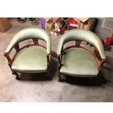 2 English armchairs empire style