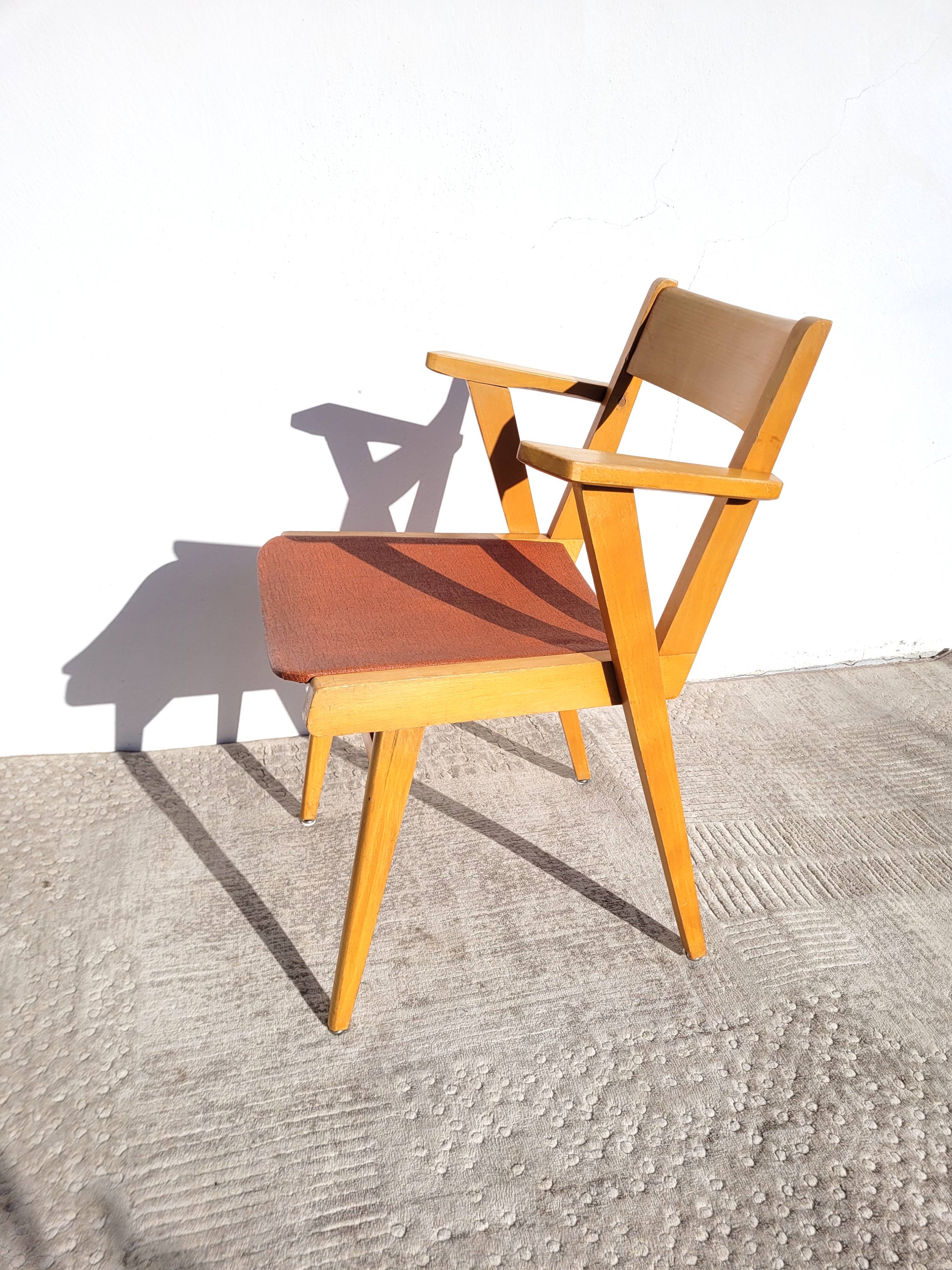 Chair bridge compass vintage 1960 red