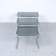 Vintage chromed nesting tables with smoked glass