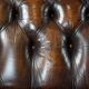Chesterfield sofa in old cowhide 2.5 seats