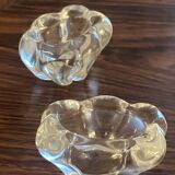 Pair of Daum crystal salt cellars