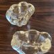 Pair of Daum crystal salt cellars
