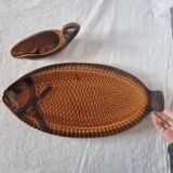 French ceramic dinnerware and plates set sarraguemines 1970s