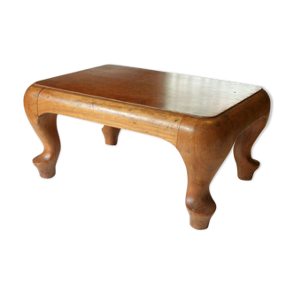 Solid wood plant stand, chippendale style stool, direct from the 1950s