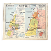 Ancienne carte scolaire Vidal-Lablache 23, 1940, T52 - Orient Palestine