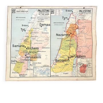 Ancienne carte scolaire Vidal-Lablache 23, 1940, T52 - Orient Palestine