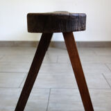 Primitive oak bench late 19th century