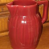 Orchies ceramic jug pitcher, with red enamel