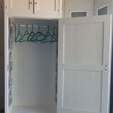 Vintage wardrobe in white wood