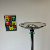 Floor lamp, 80s silver metal