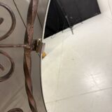 Huge round wrought iron wall mirror 1960’s