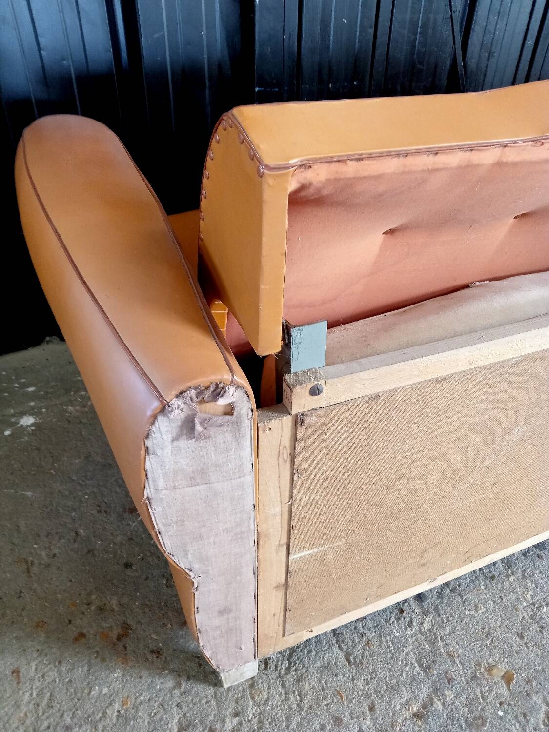 Vintage mustache club sofa 50s 60s