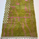 Traditional handmade pure wool rug, size 100 x 200 cm