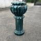 Large cache-pot on a ceramic column – In the style of Clément