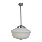 Art Deco pendant light with white glass shade, 1930s