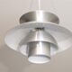 Vintage Scandinavian aluminum pendant light 1970
