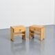 Pair of bedside tables from Arcs in solid pine, circa 1975.