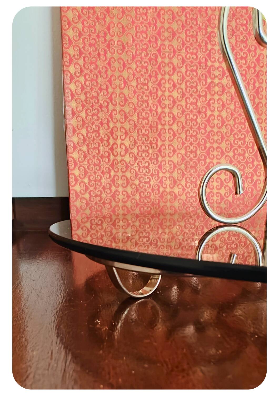 Orfèvrerie De Chambly France vintage Smoke Glass Inox Cheese Platter