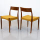 Danish teak model 175 set of 4 dining chairs by Mogens Kold, 1960s