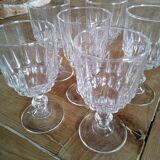 Set of six small aperitif glasses