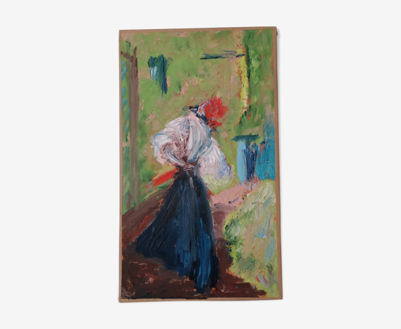 Painting woman in front of her mirror