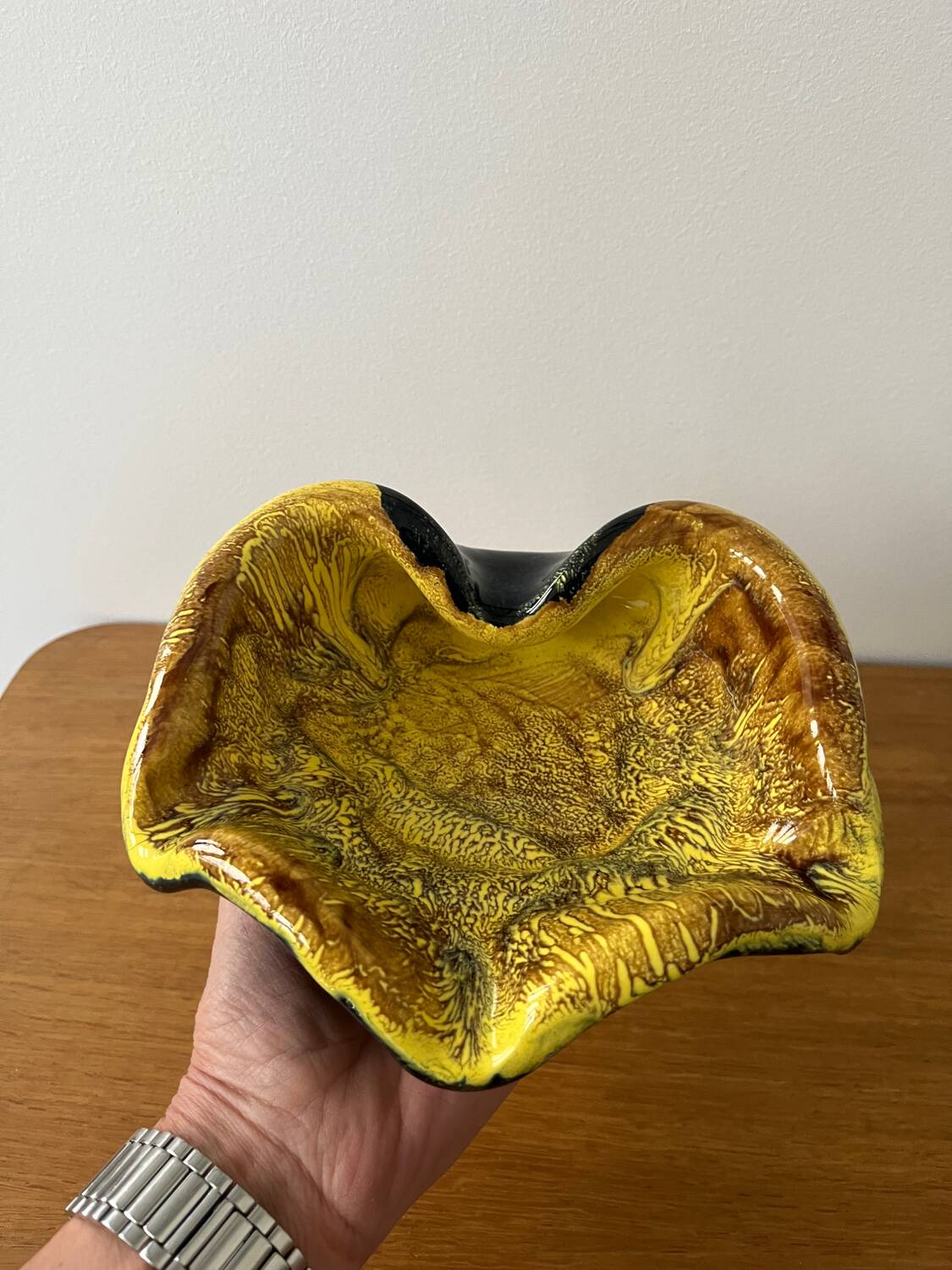 1950s/60s glazed ceramic trinket tray