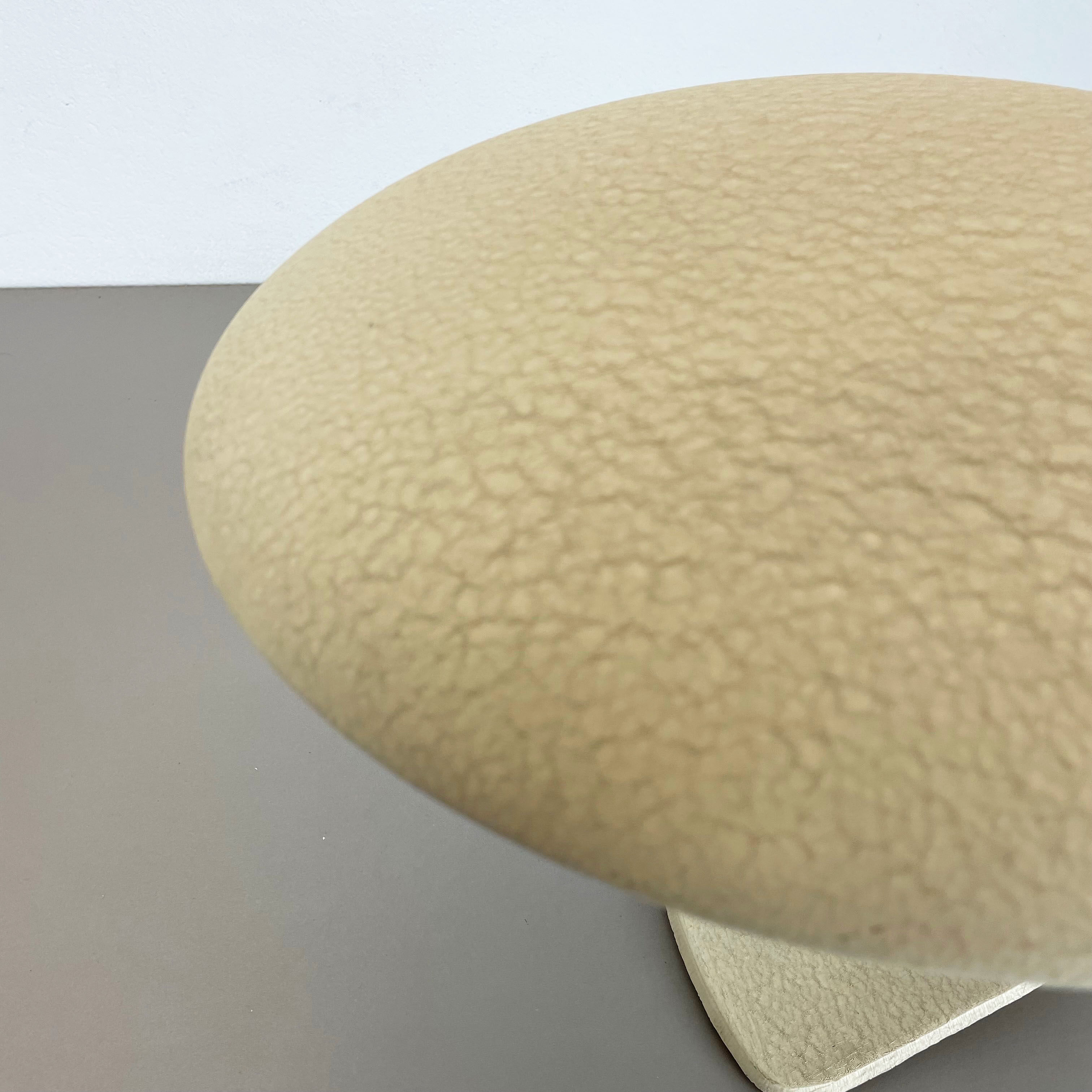 Modernist kalmar sytle Bauhaus beige metal and brass desk light, Austria, 1950s