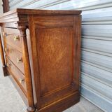 Empire period chest of drawers in light oak
