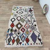 Handmade wool Berber rug 195 X 100 CM