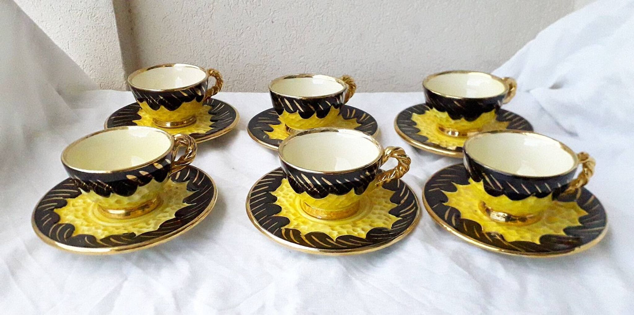 Bicoloured coffee cups Vallauris