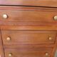 Art Deco chest of drawers in dark wood with 3 drawers, 1950s
