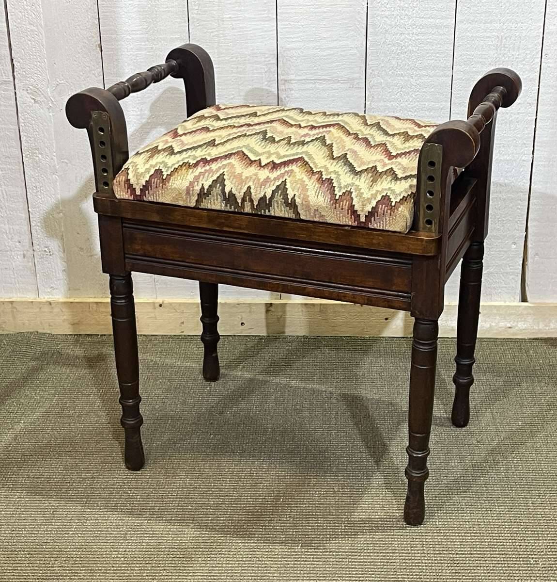 1930s English piano stool