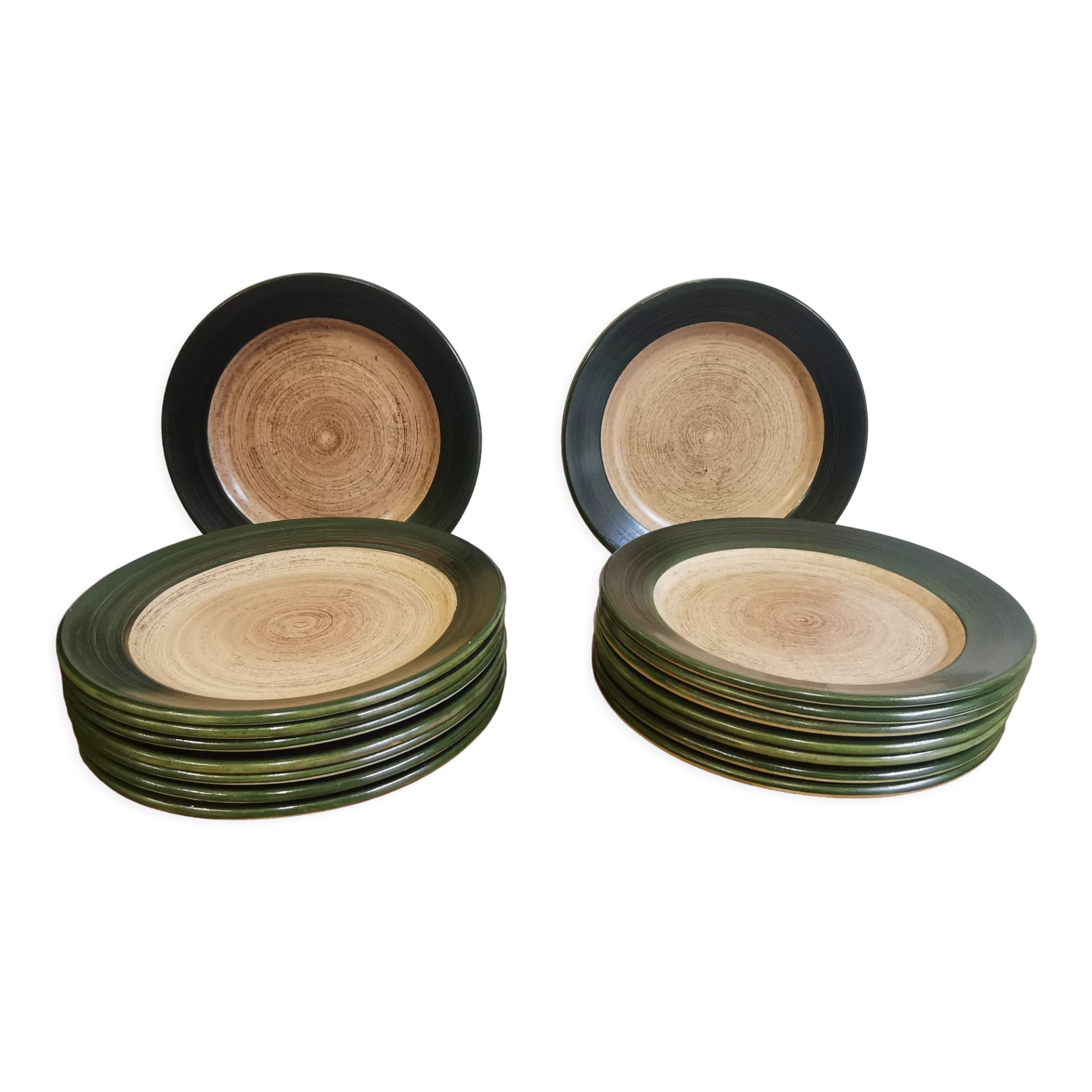 Lot vintage ceramic plates Saint Clément