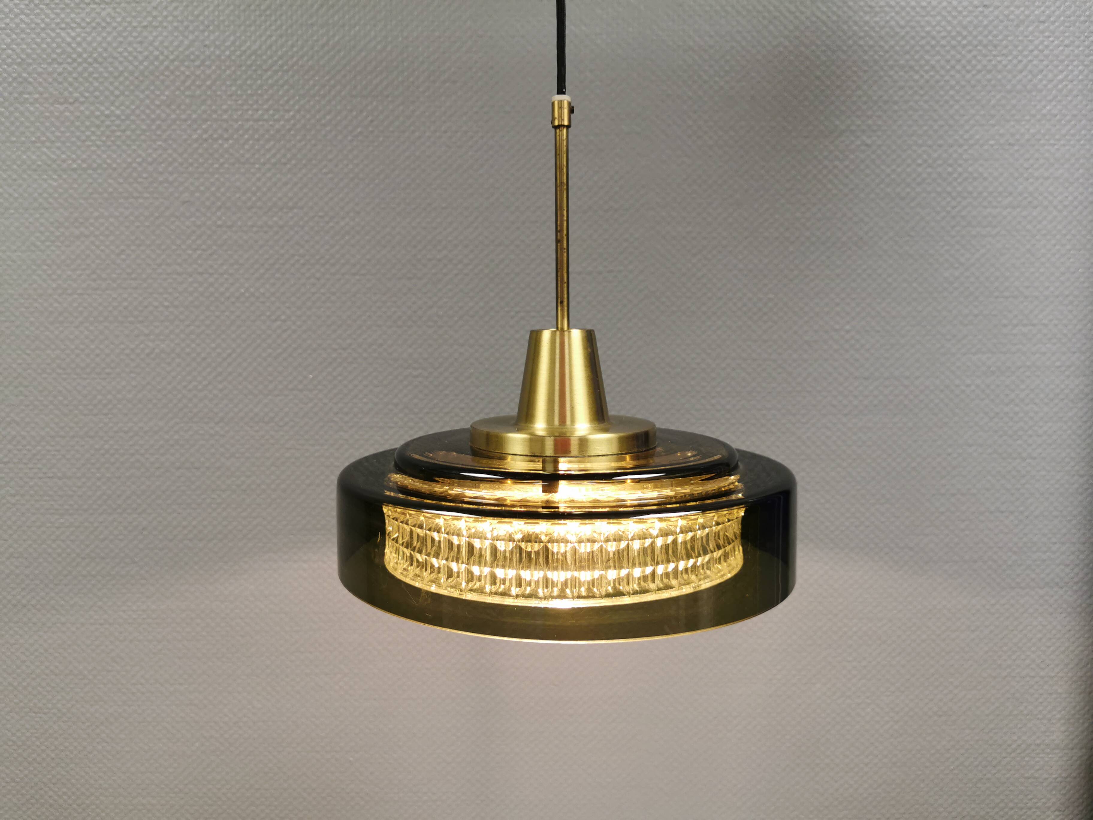 Rotonda hanging lamp bt Carl Fagerlund at Örrefors, for Lyfa Denmark
