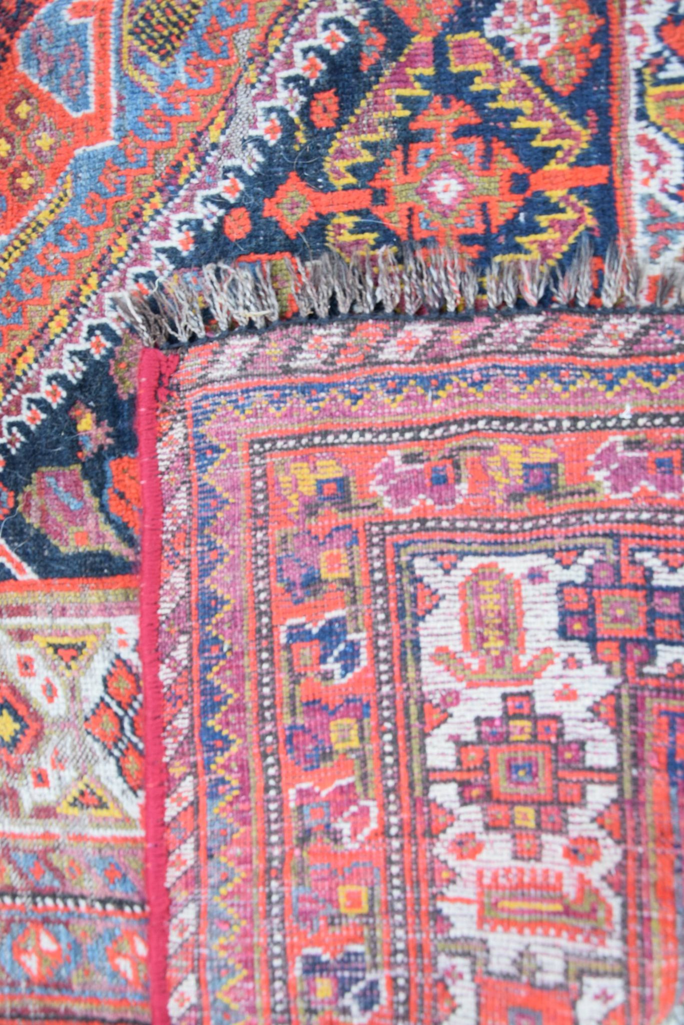 Antique Oriental Rug Iran Shiraz Tribes Khamseh: 3.00 X 1.85 Meters