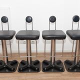Set of 4 stools bar vintage by Joe Colombo for Zanotta