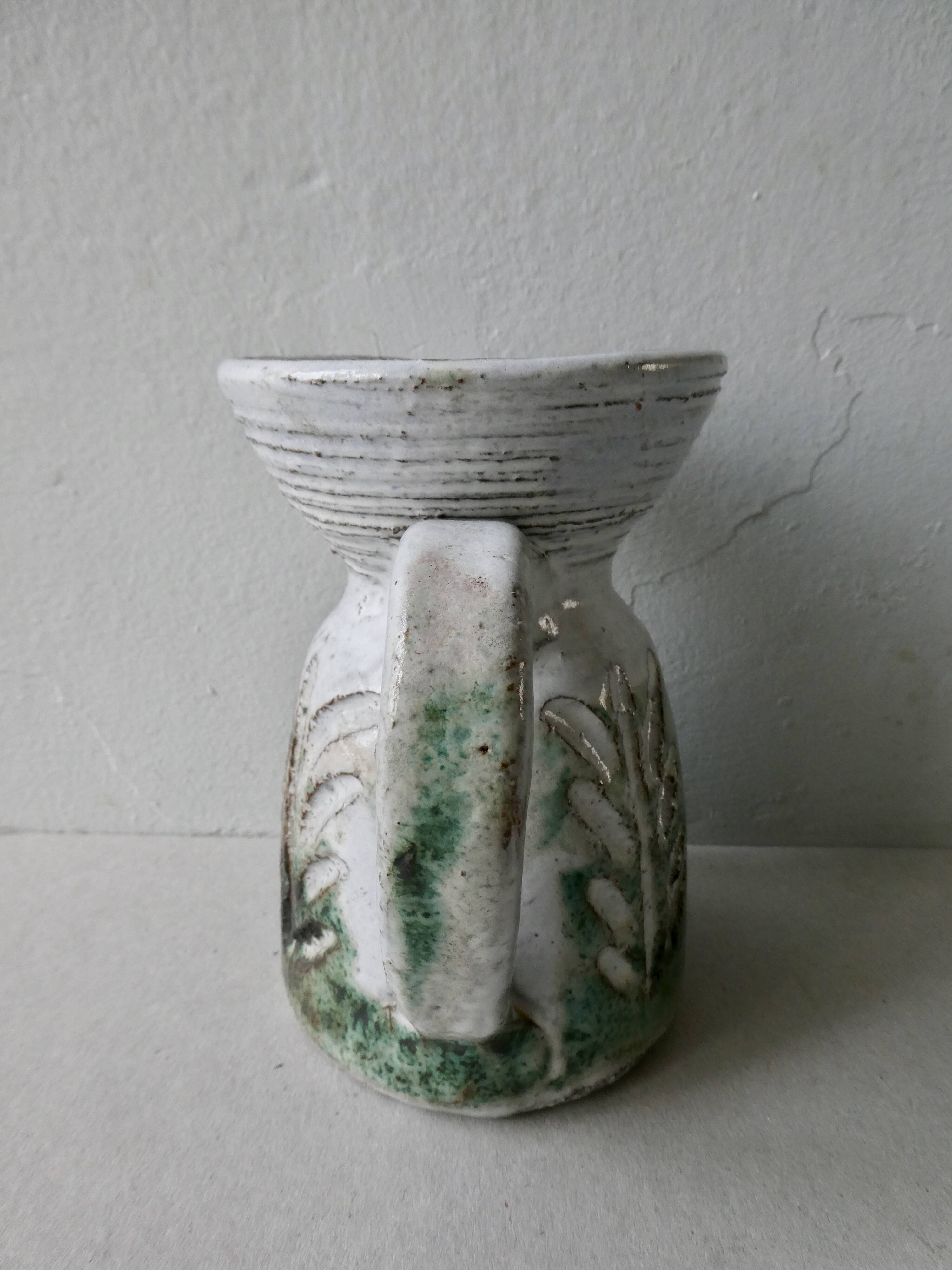 Albert Thiry ceramic pitcher, Vallauris, 1960s