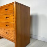 1960s Vintage Danish Teak Dresser Chest of Drawers by Niels Bach